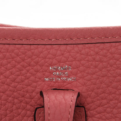 Hermes Taurillon Clemence Amazone Evelyne TPM Rose Azalee Rouge Pivoine 6 of 8