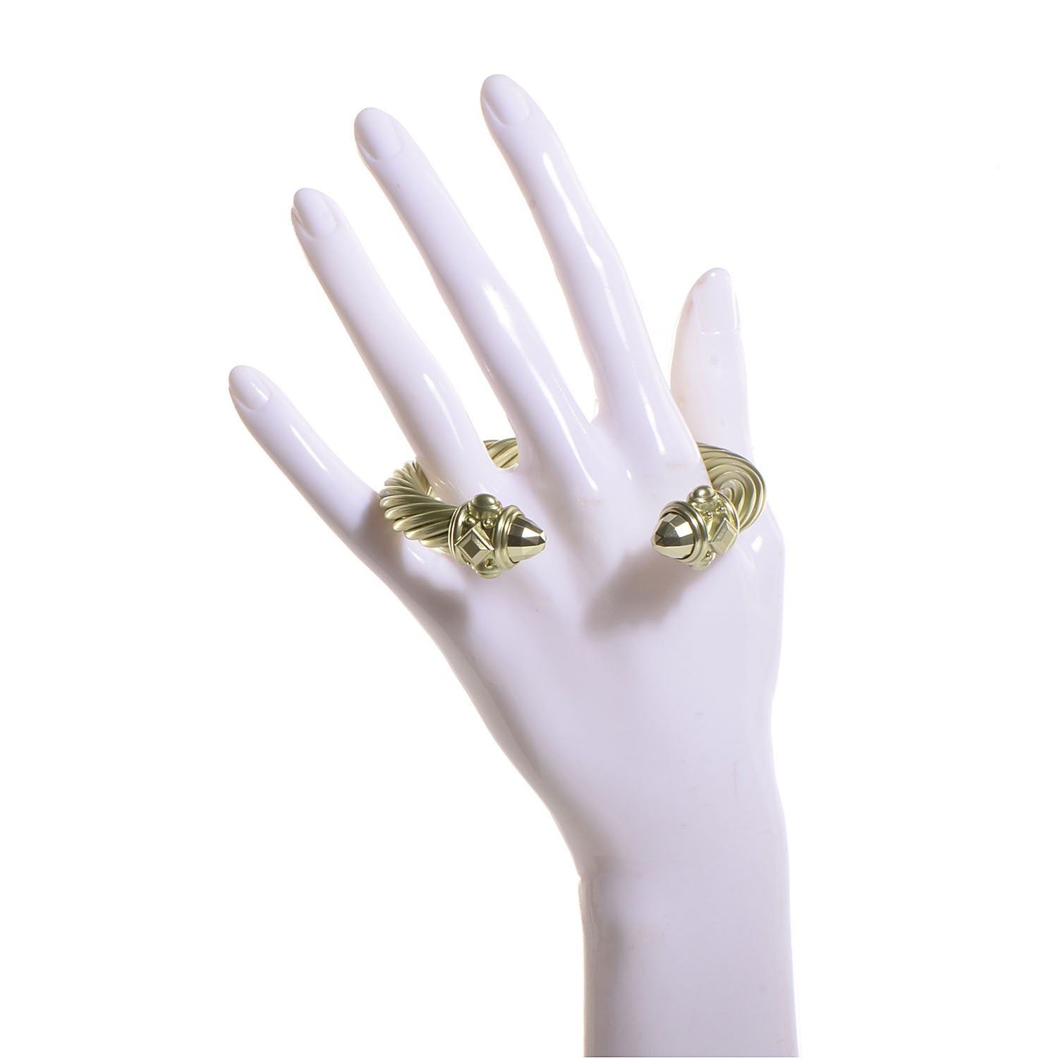David Yurman Aluminum Renaissance 10mm Cable Bracelet Champagne 2 of 6