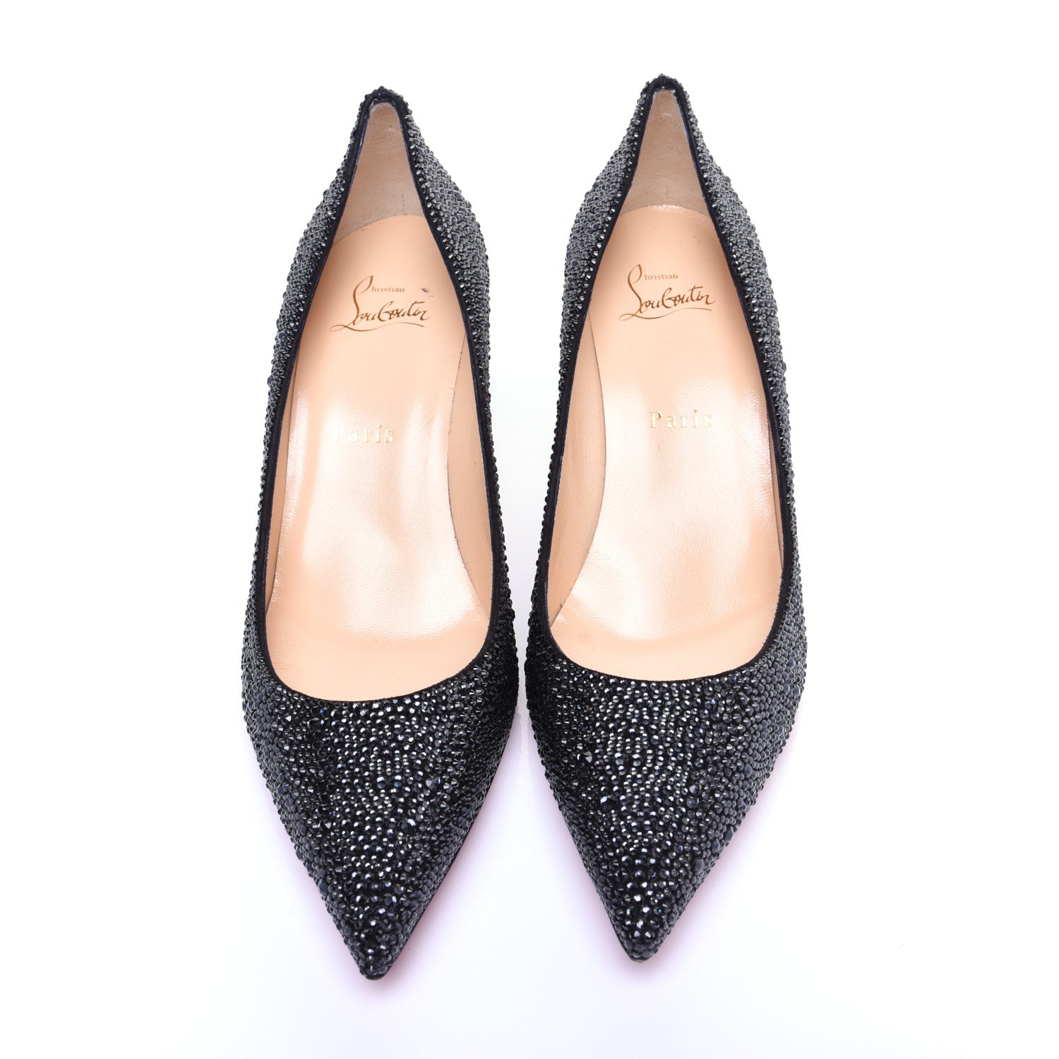 Christian Louboutin Suede Strass Kate 70 Pumps 38.5 Anthracite 7 of 12