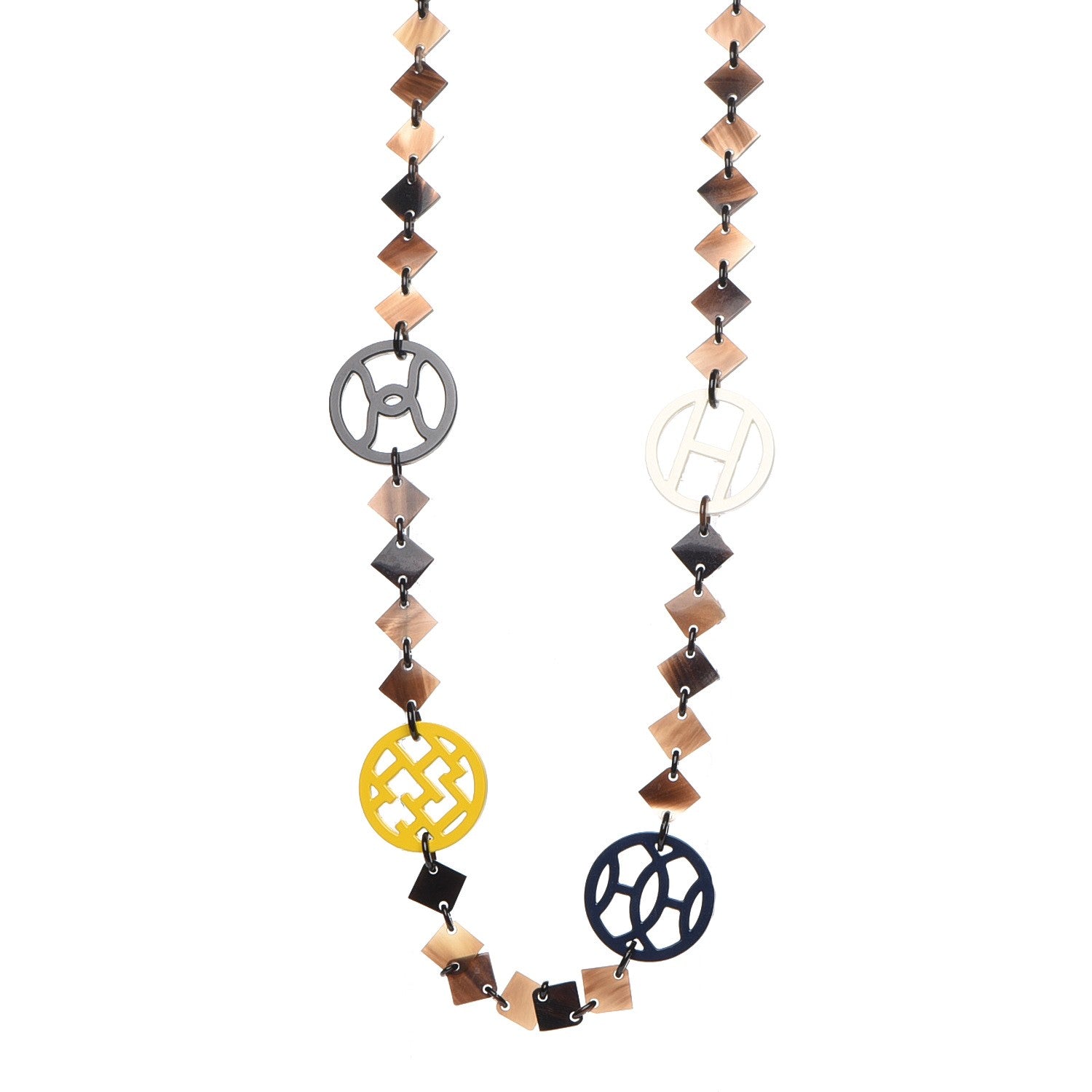 Hermes Buffalo Horn Lacquer Lena Necklace 1 of 5