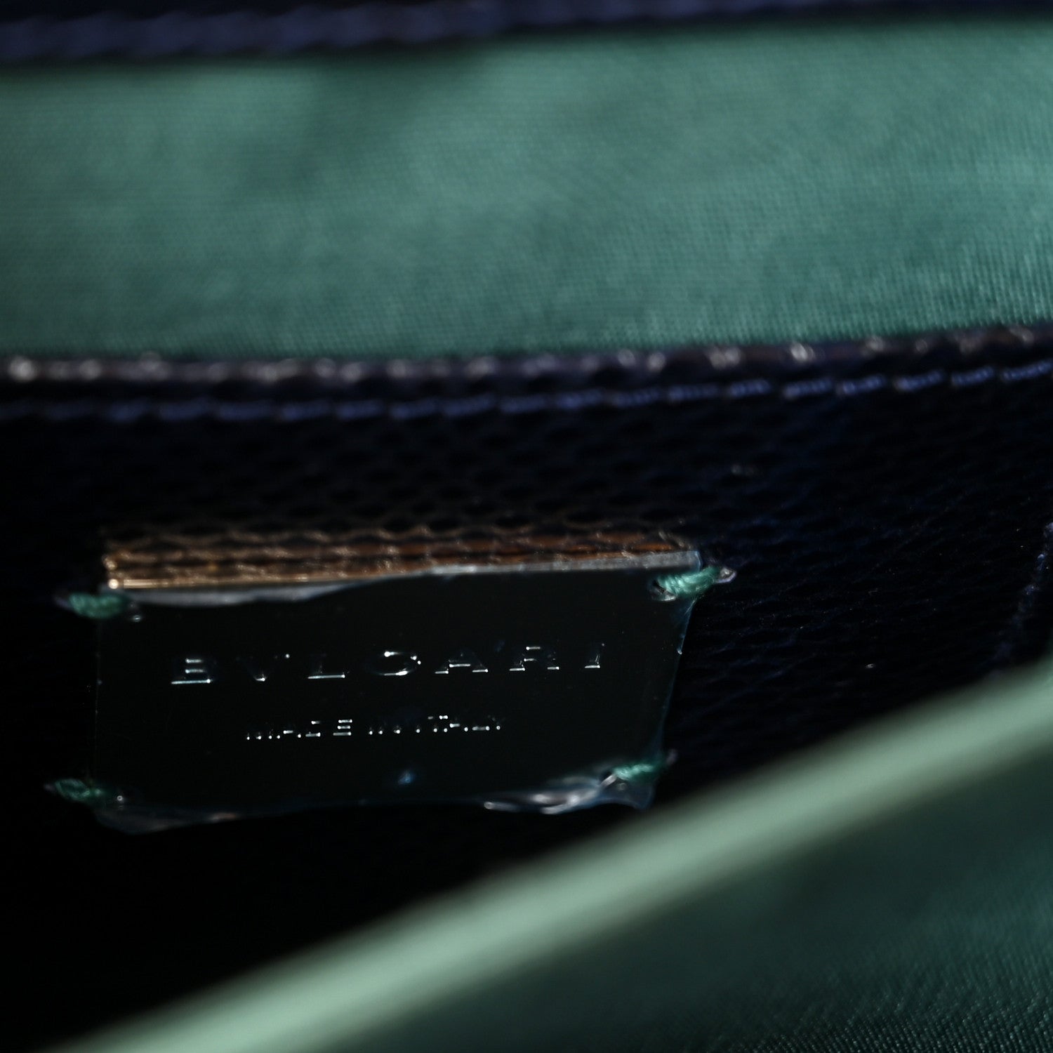 Bulgari Karung Serpenti Forever Top Handle Navy Blue 6 of 11