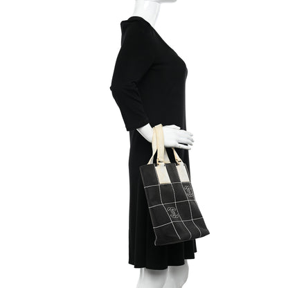 Chanel Canvas Square Stitched CC Small Tote Bag Black 1 of 16