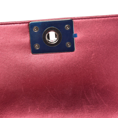 Chanel Metallic Patent Calfskin Quilted Small Boy Flap Pink 9 of 13