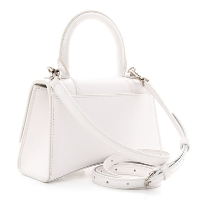 Balenciaga Shiny Box Calfskin Strass Hourglass Top Handle Bag XS White 3 of 16