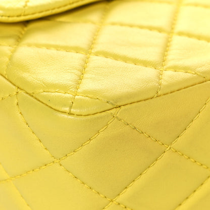 Chanel Lambskin Quilted Jumbo Single Flap Yellow 8 of 15