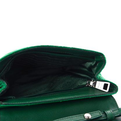 Prada Nylon Tessuto Impuntu Quilted Flap Oleandro 5 of 10