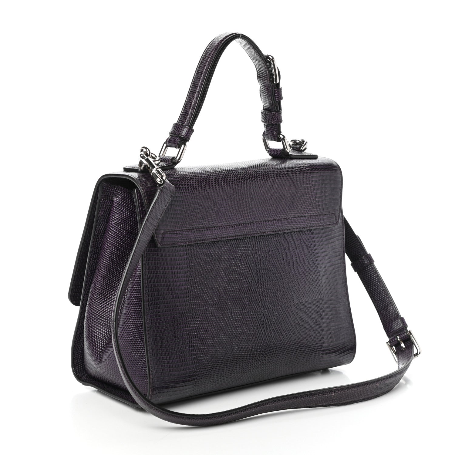 Dolce & Gabbana Lizard Calfskin Embossed Medium Monica Tote 3 of 9