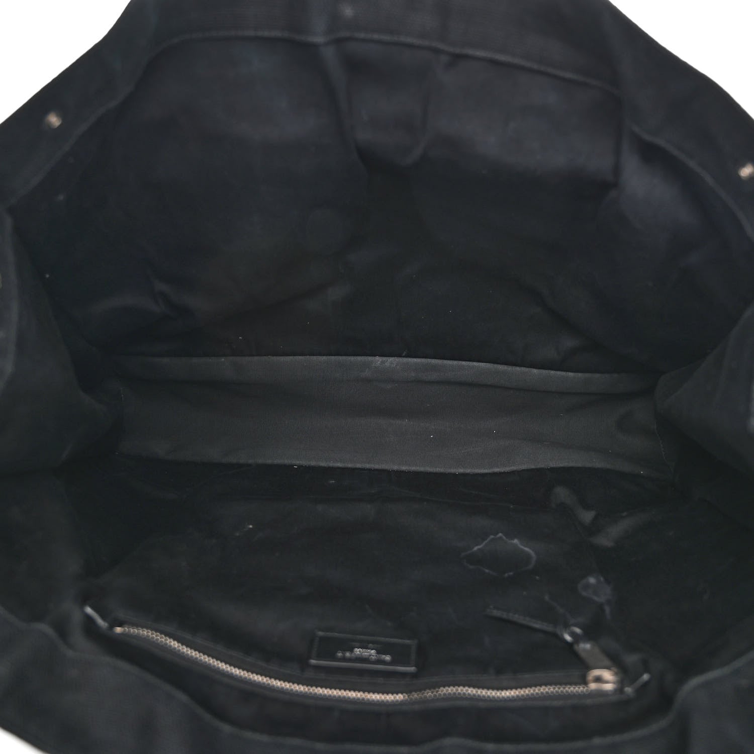 Saint Laurent Raffia Linen Calfskin Rive Gauche Tote Black 6 of 11