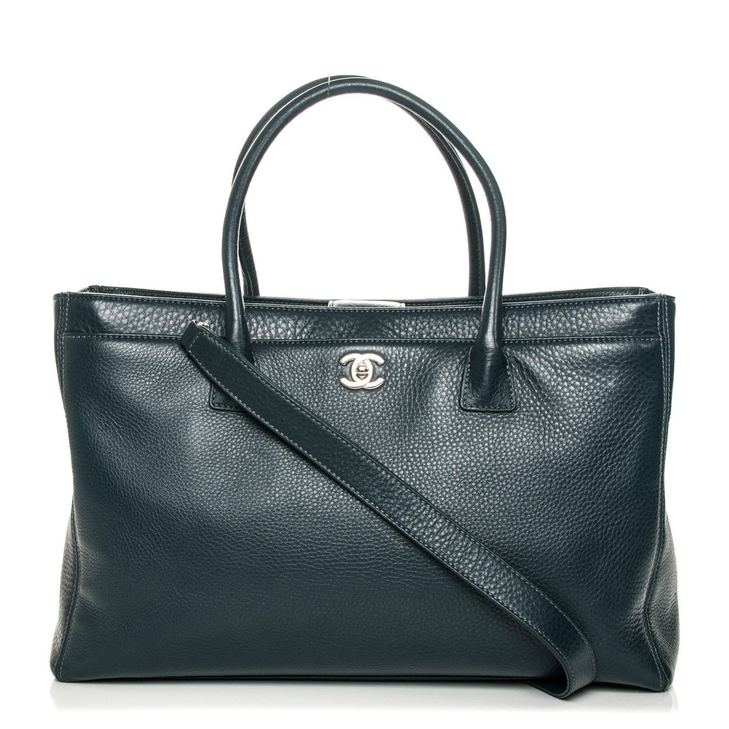Deerskin Cerf Executive Shopper Tote Dark Blue