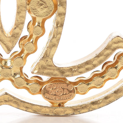 Chanel Crystal CC Brooch Gold 4 of 4