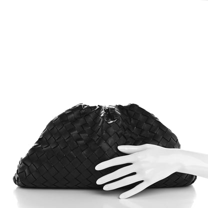Bottega Veneta Nappa Maxi Intreccio The Pouch Oversized Clutch Black 2 of 14