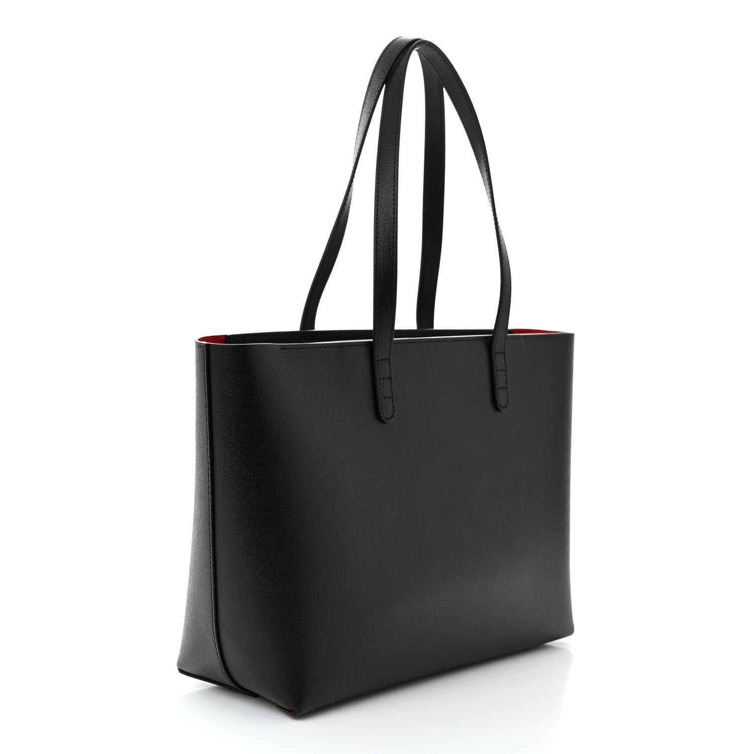 Mansur Gavriel Saffiano Small Zip Tote Black Flamma 3 of 9