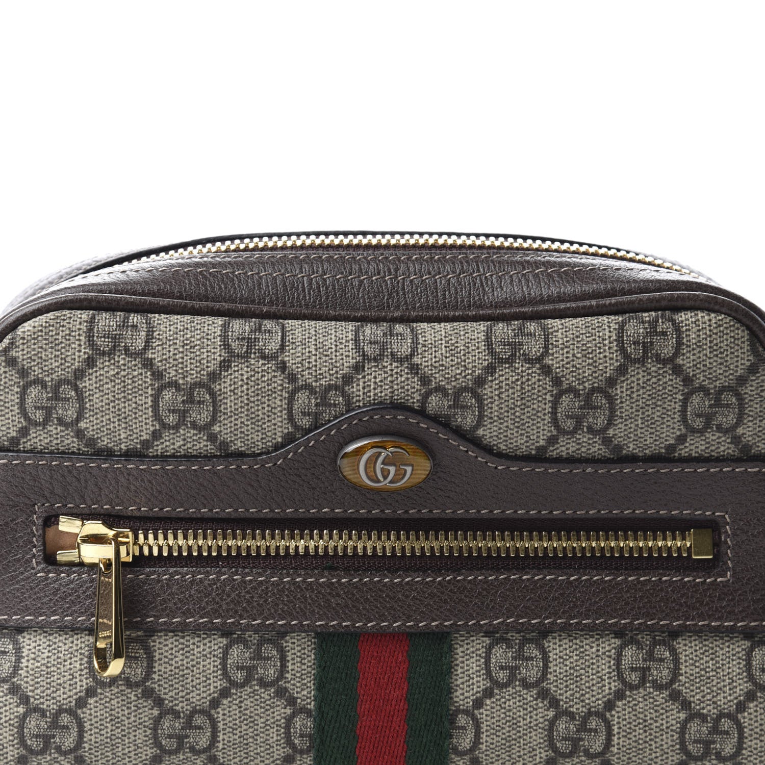 Gucci GG Supreme Monogram Web Small Ophidia Belt Bag 85 34 Dark Brown 10 of 10