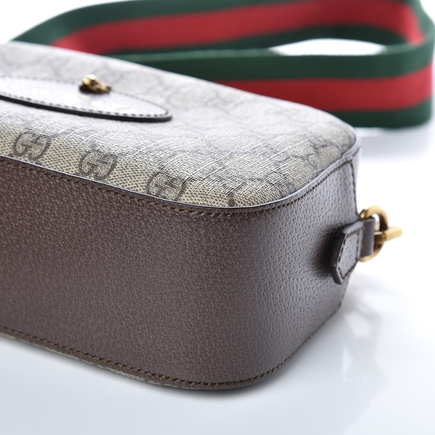Gucci GG Supreme Monogram Web Neo Vintage Shoulder Bag Beige New Acero Crop 9 of 9