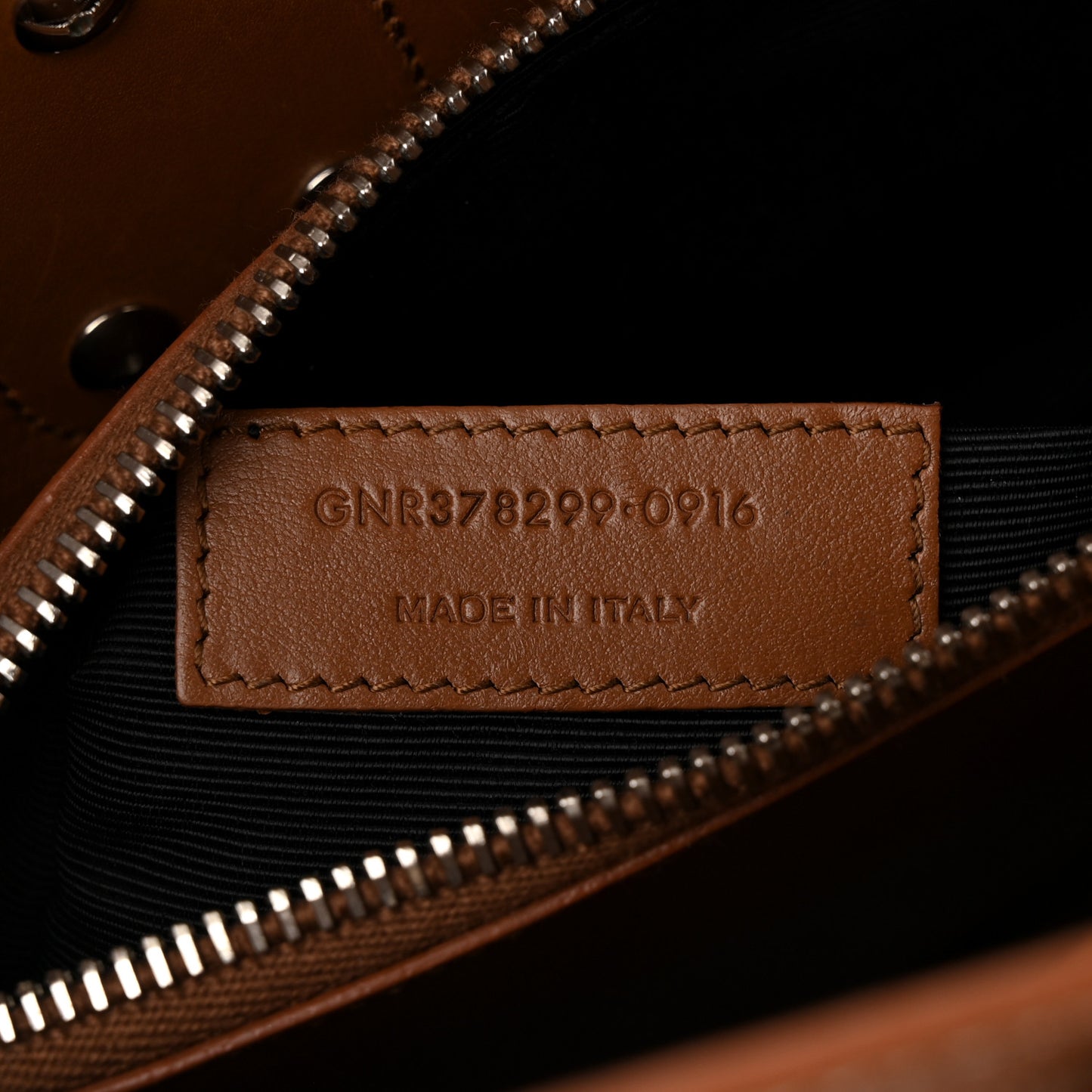 Grained Calfskin Topstitch Small Sac De Jour Cognac