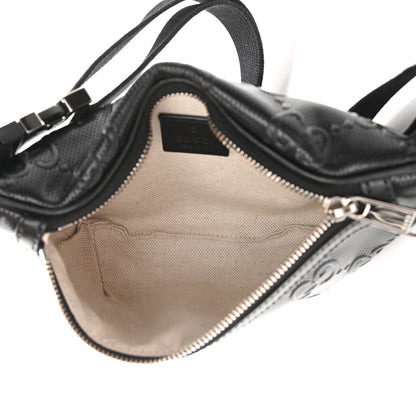 Gucci Calfskin GG Tennis Embossed Belt Bag Black 5 of 11