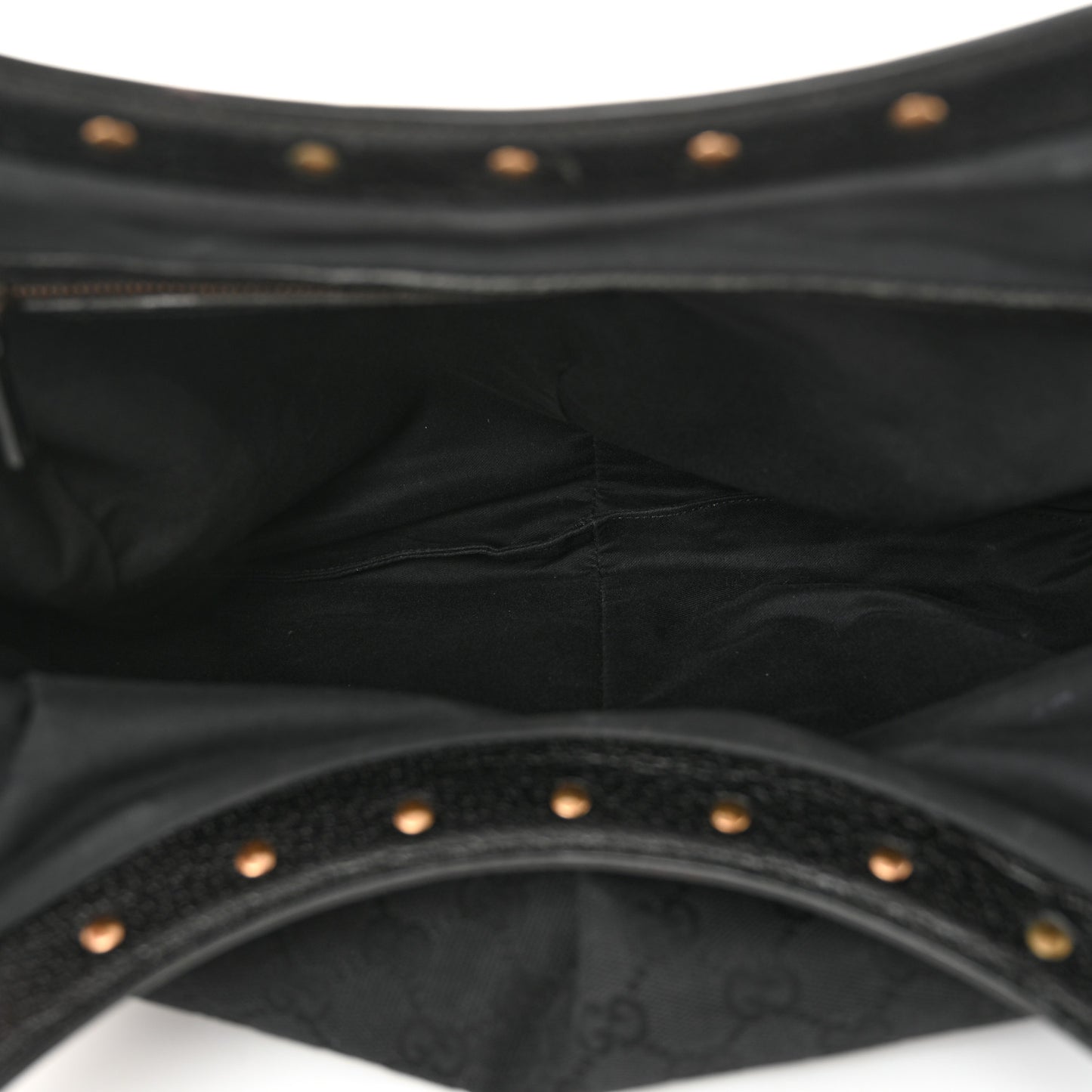 Monogram Bamboo Top Handle Shoulder Bag Black