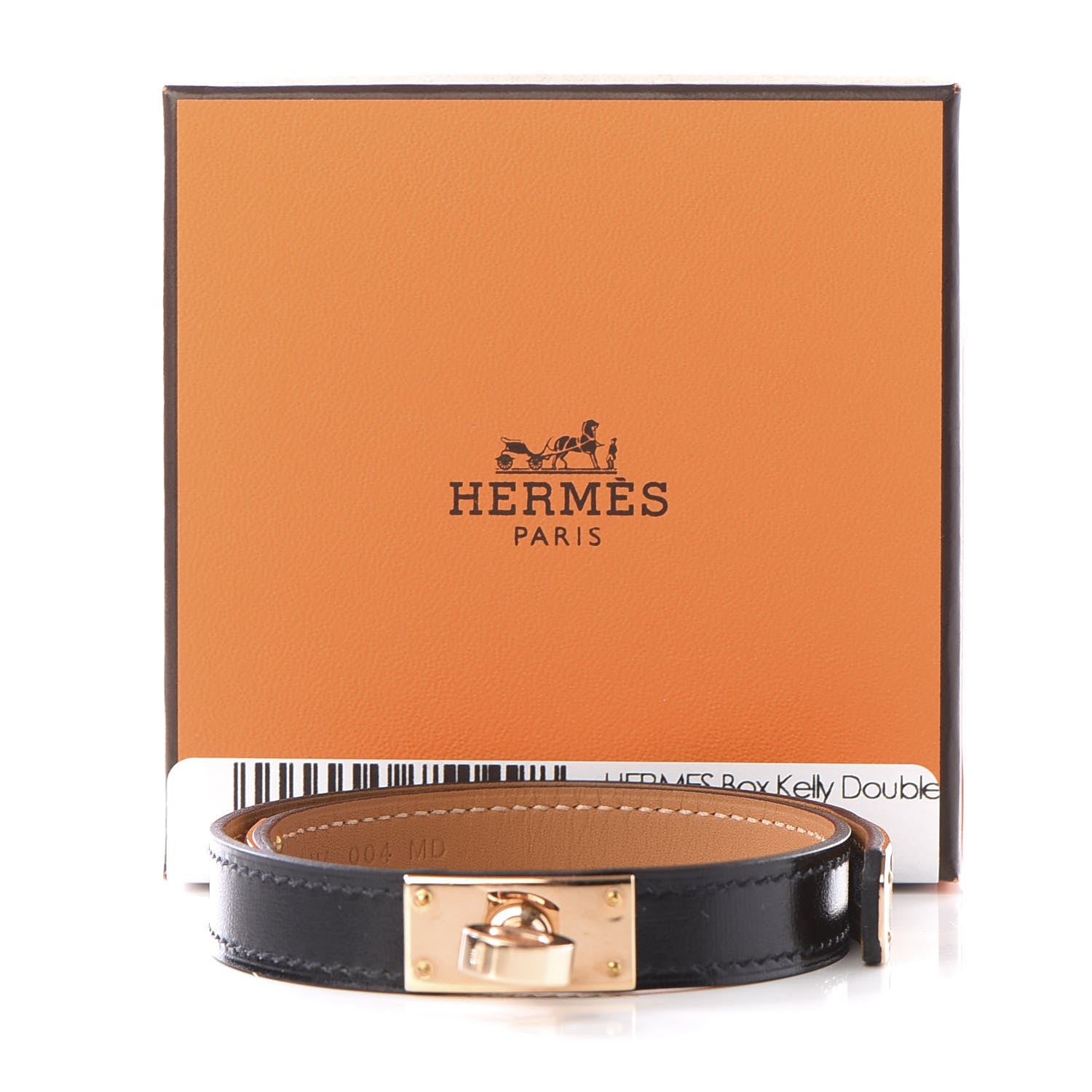Hermes Box Kelly Double Tour Bracelet T2 Black 6 of 6