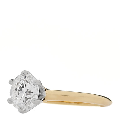 Tiffany 18K Yellow Gold Platinum Diamond 1.88ct Solitaire Engagement Ring 49 4.75 3 of 7