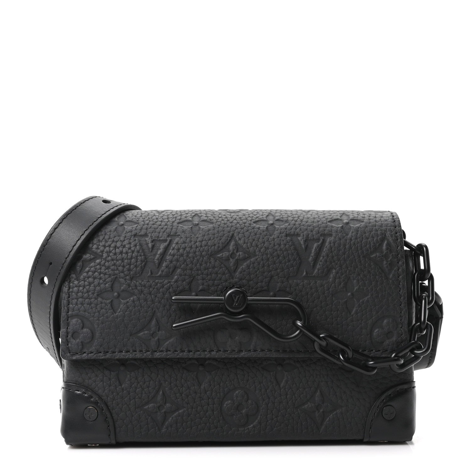 Louis Vuitton Taurillon Monogram Steamer Wearable Wallet Black 1 of 9