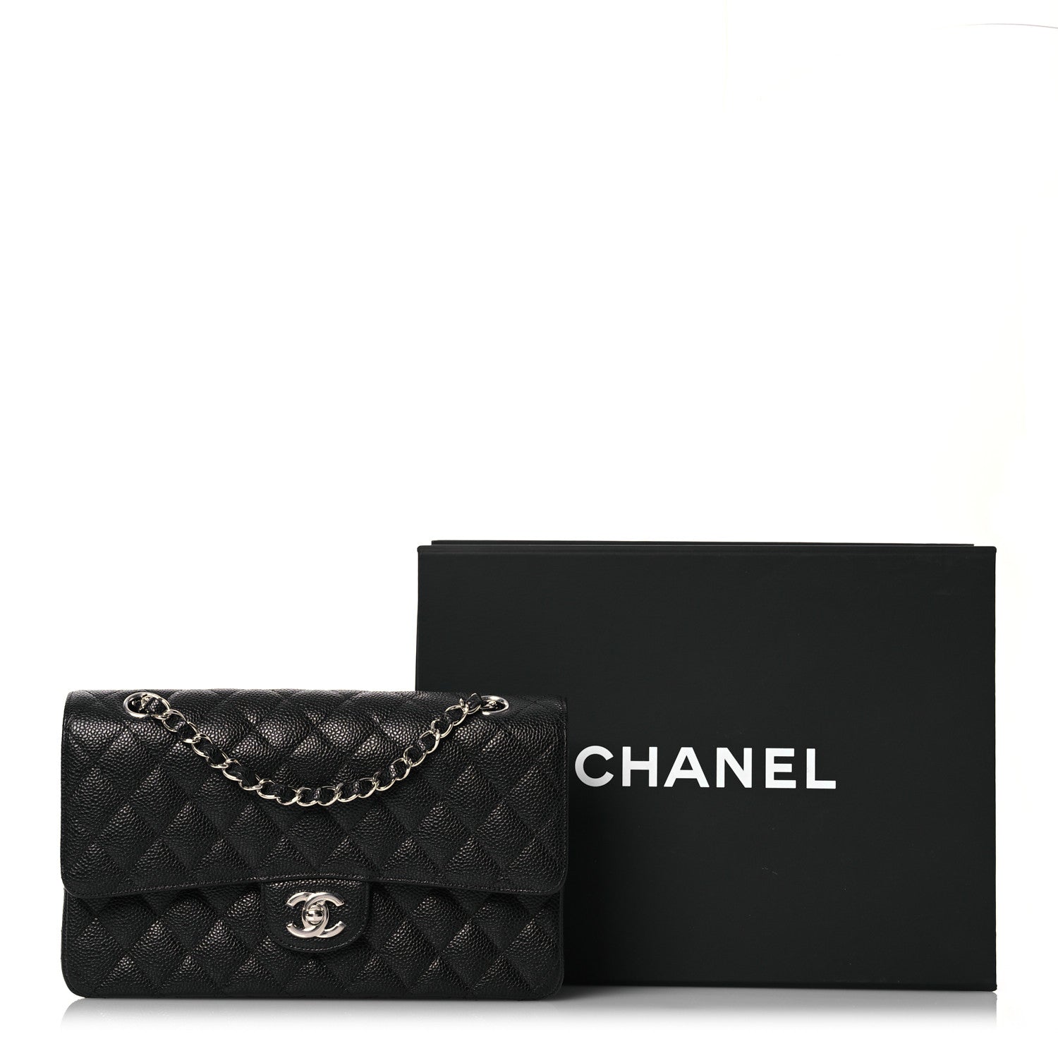 Chanel Caviar Quilted Medium Double Flap Black 14 of 14