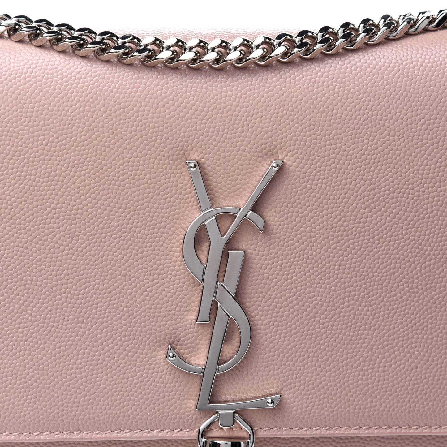 Grain De Poudre Small Classic Monogram Kate Tassel Satchel Pale Blush