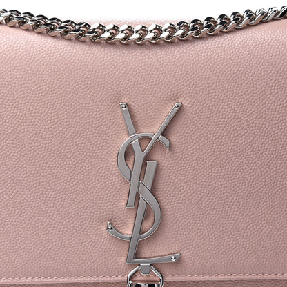 Saint Laurent Grain De Poudre Small Classic Monogram Kate Tassel Satchel Pale Blush 10 of 11