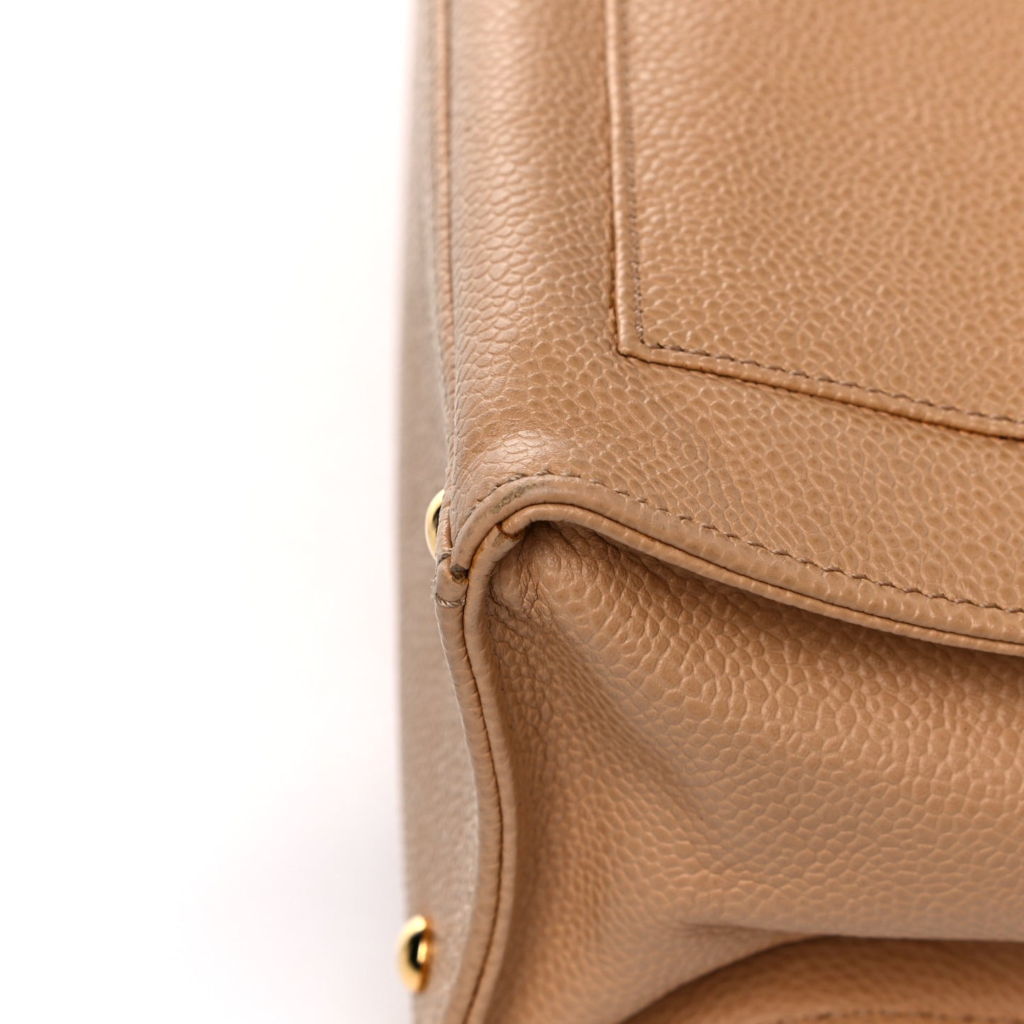 Caviar Flap Shoulder Bag Beige