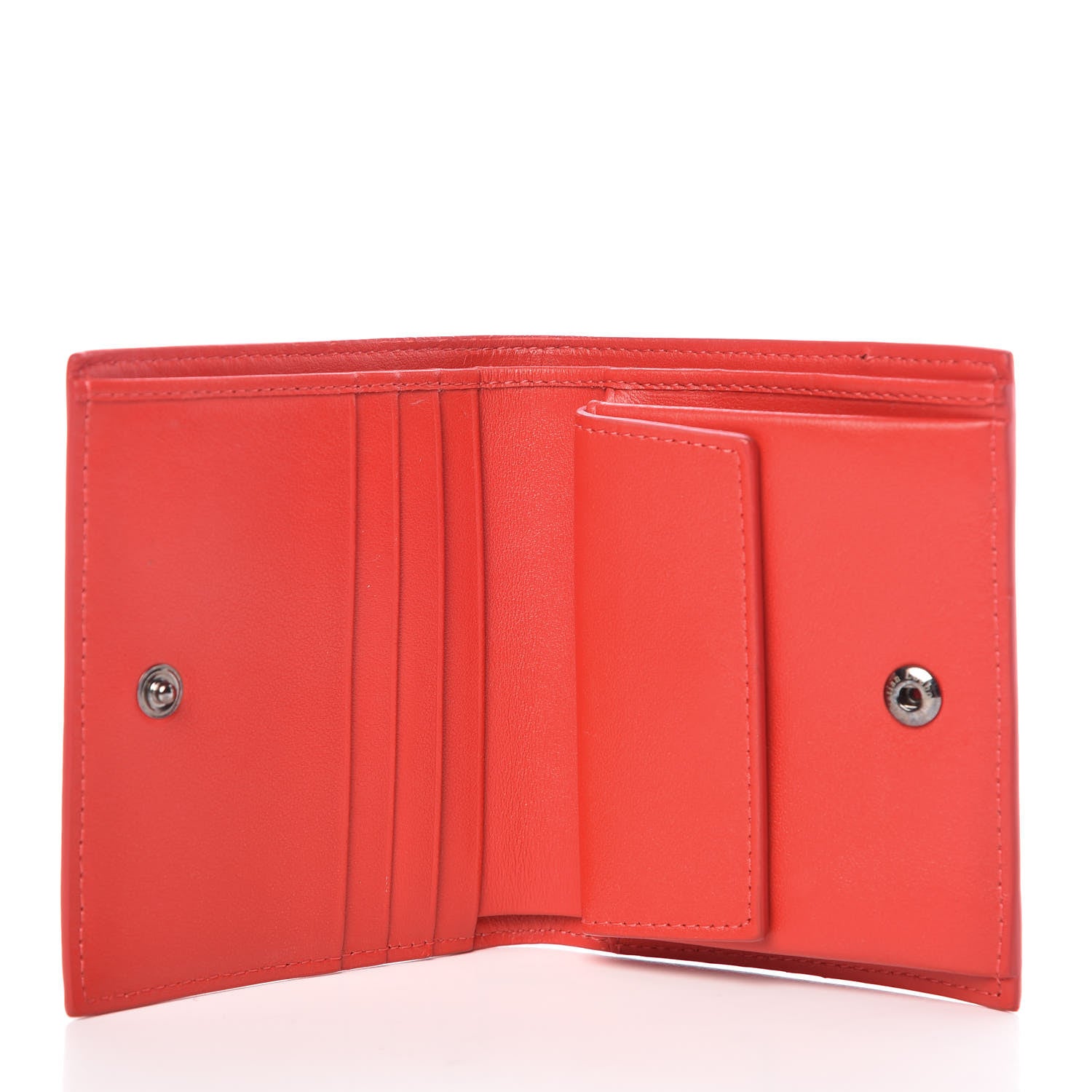 Christian Louboutin Crackled Calfskin Hawaii Print Paros Spikes Wallet Black Gunmetal 5 of 8