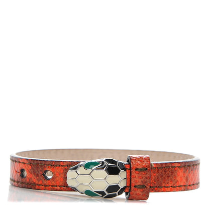 Bulgari Karung Snakeskin Malachite Serpenti Forever Bracelet S Red 1 of 7
