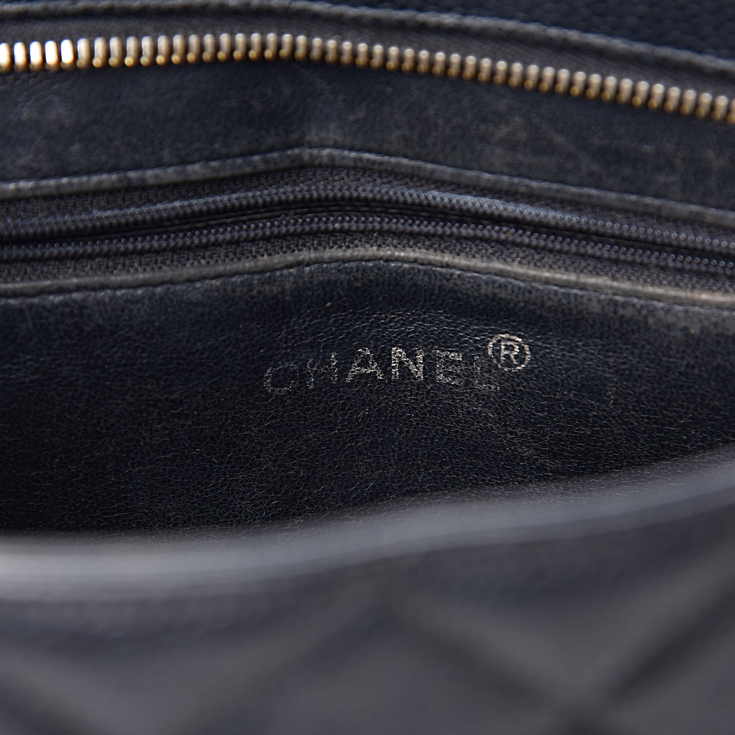 Caviar Quilted Medallion Tote Black