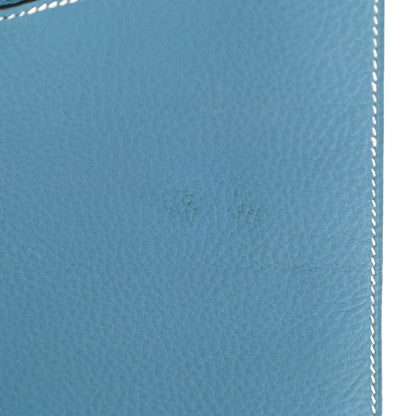 Hermes Togo Pochette Rio Blue Jean 10 of 10
