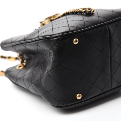 Chanel Calfskin Stitched Small Egyptian Amulet Drawstring Bag Black 6 of 10