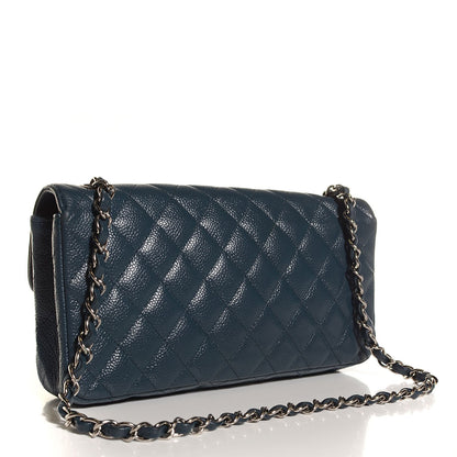 Chanel Caviar Quilted East West Flap Blue 3 of 8