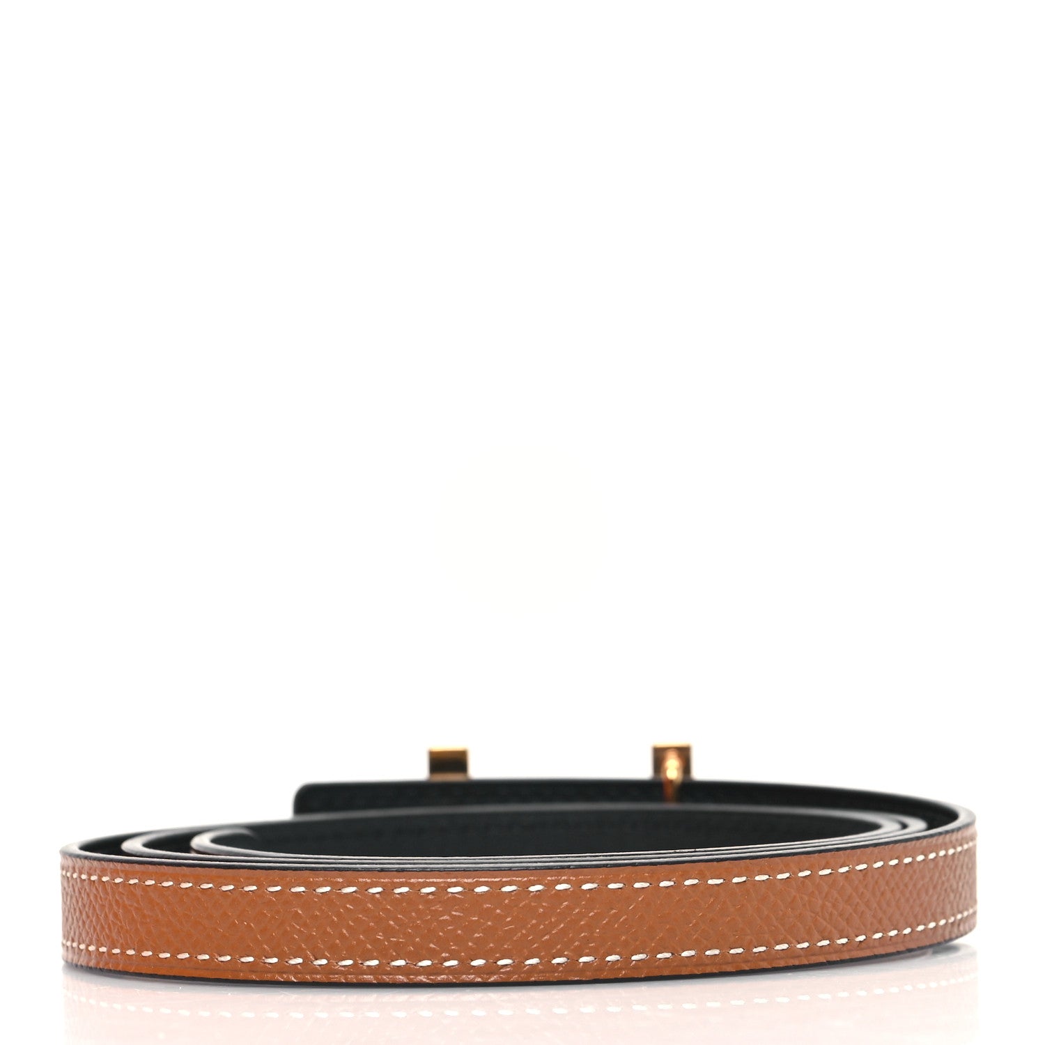 Hermes Epsom Swift 13mm Focus Belt 75 30 Gold Black 2 of 6