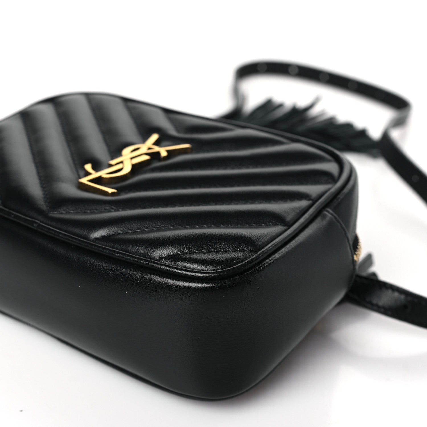 Saint Laurent Calfskin Matelasse Monogram Lou Belt Bag Black 9 of 9