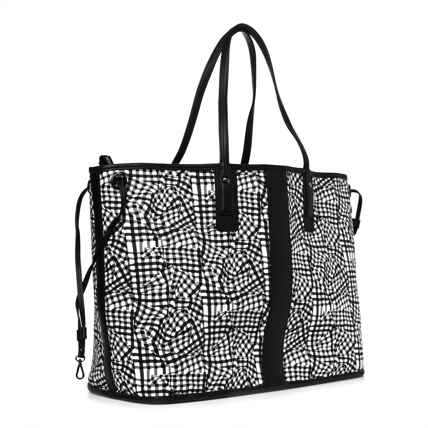 MCM Visetos Large Liz Reversible Shopper Tote Black 13 of 19