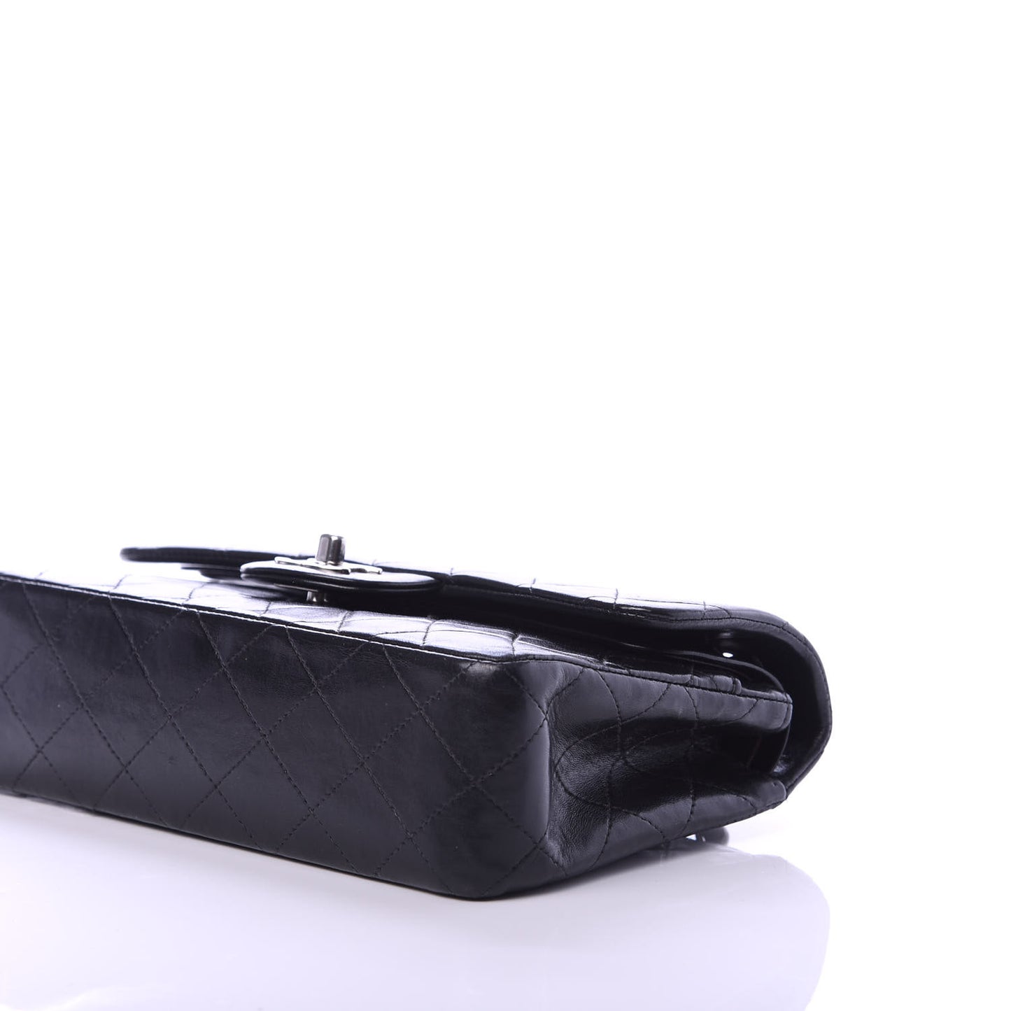 Lambskin Quilted Small Double Flap Black
