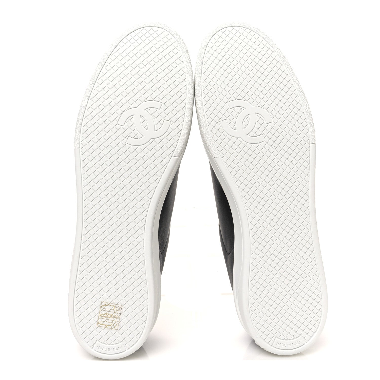 Chanel Calfskin CC Womens Sneakers 41 Black 7 of 10