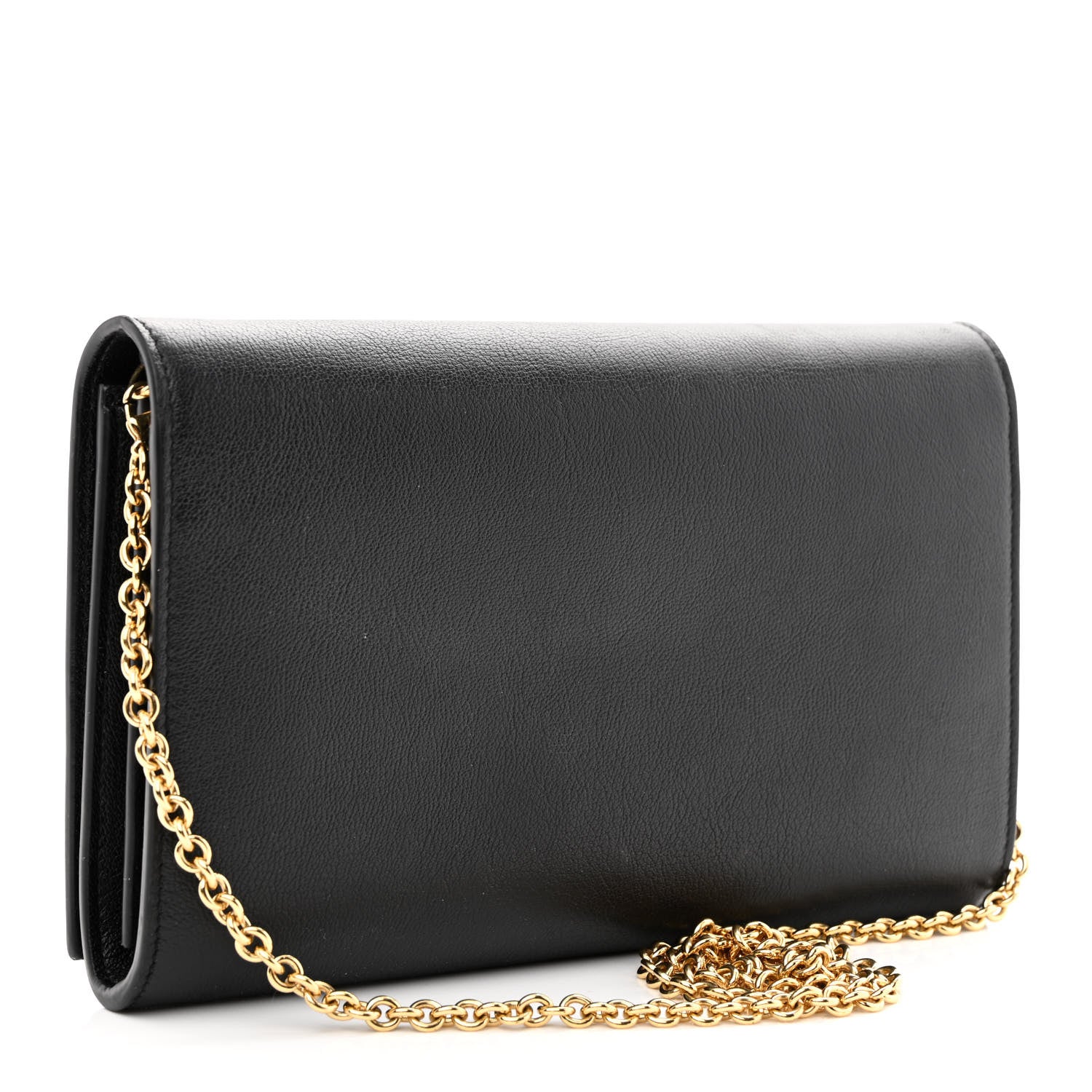 Saint Laurent Calfskin Monogram Belle de Jour Chain Clutch Black 3 of 11