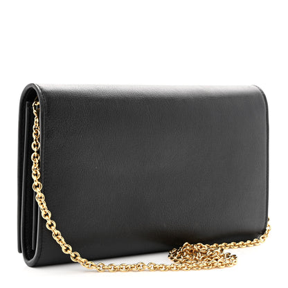 Saint Laurent Calfskin Monogram Belle de Jour Chain Clutch Black 3 of 11