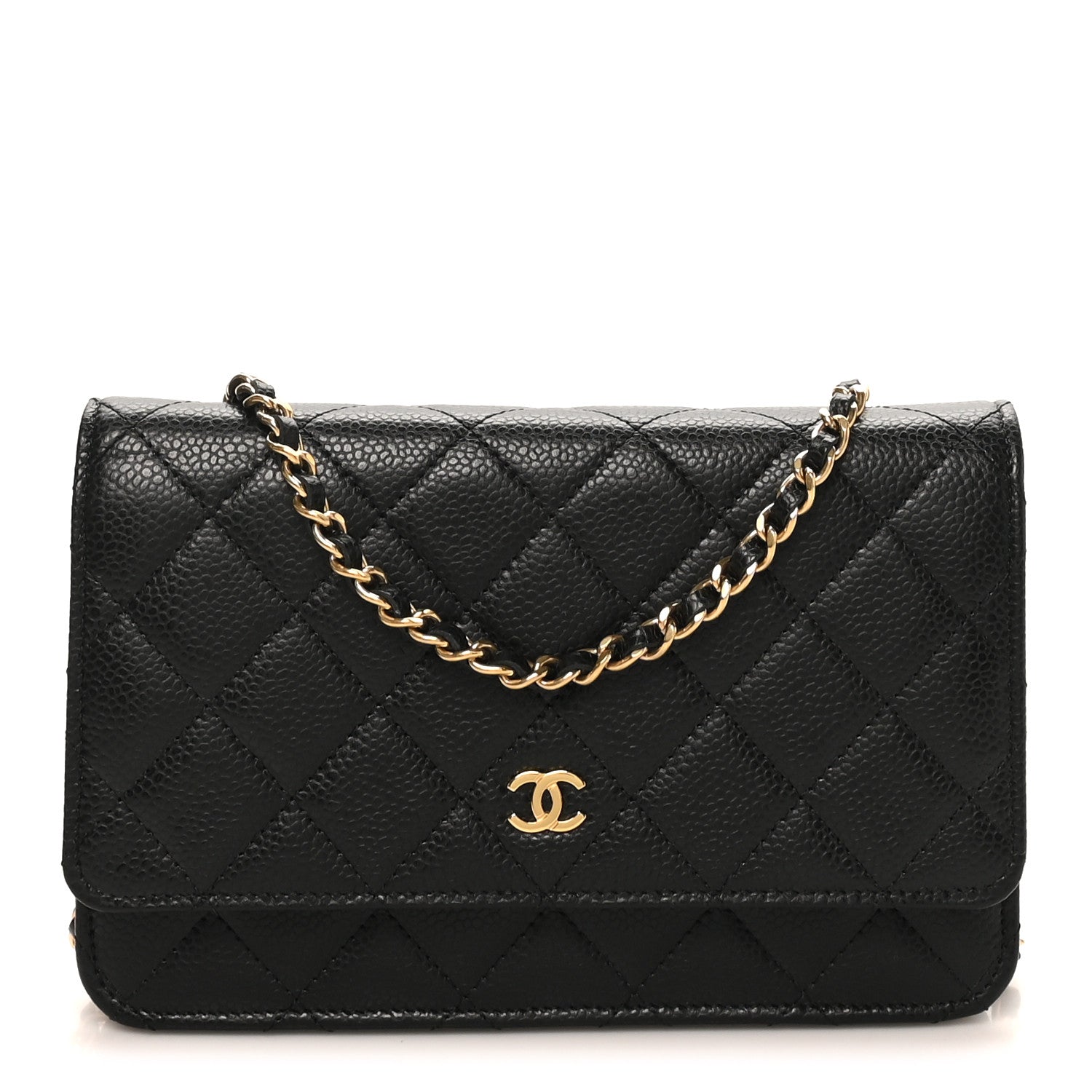 Chanel Caviar Quilted Wallet on Chain WOC Black 1 of 12