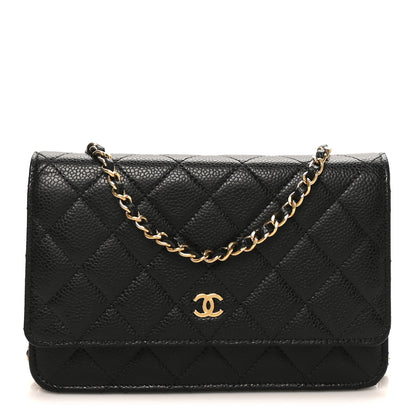 Chanel Caviar Quilted Wallet on Chain WOC Black 1 of 12