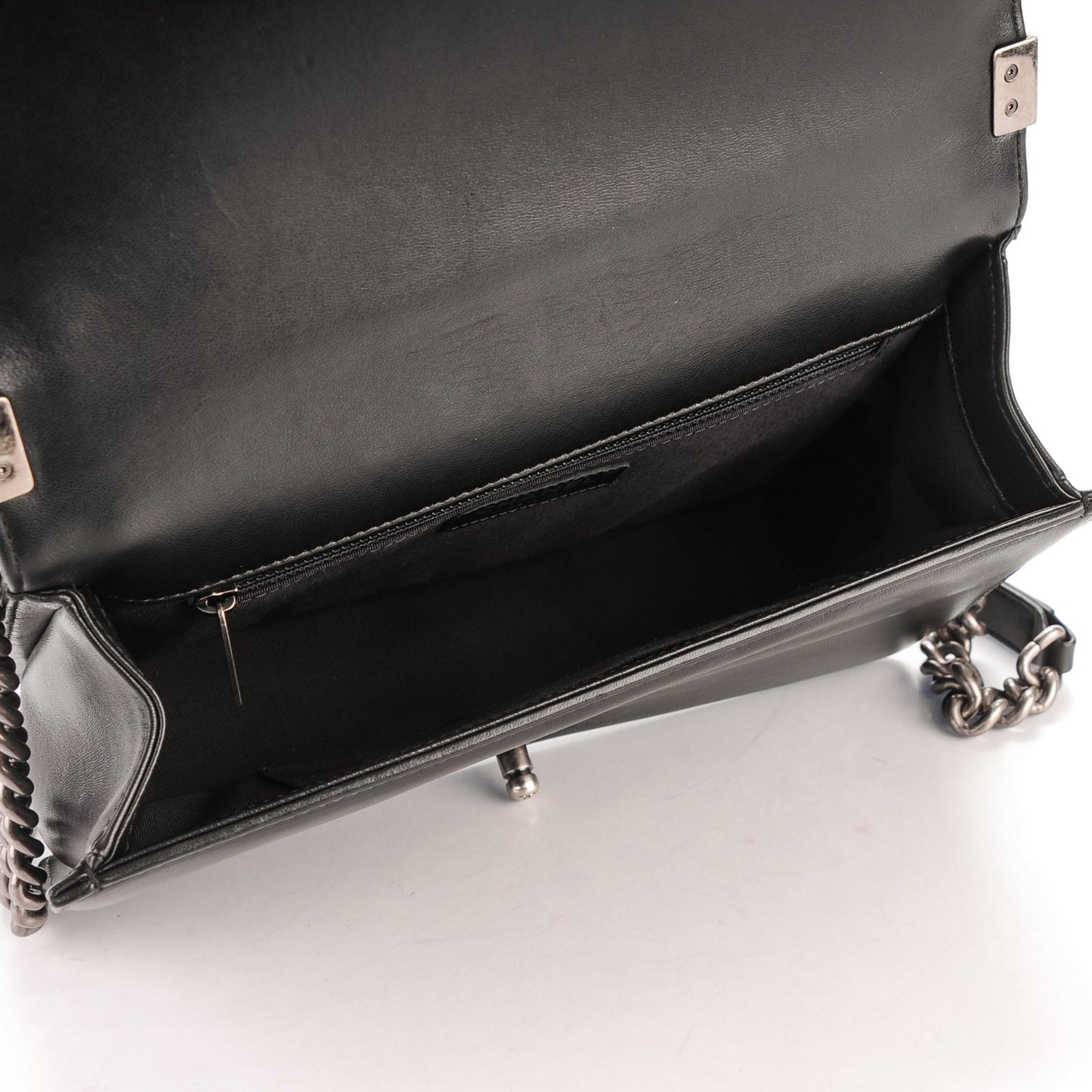 Lambskin Quilted New Medium Boy Flap Black