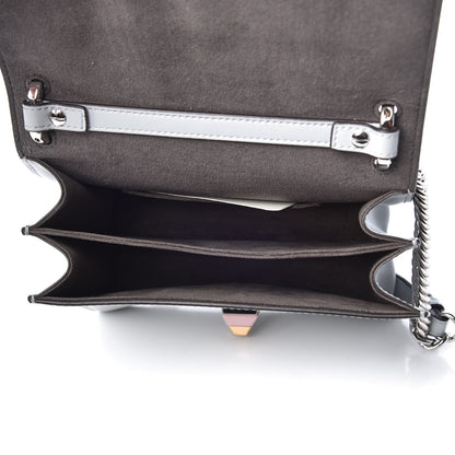 Fendi Vitello Liberty Fun Fair Metal Studded Small Kan I Shoulder Bag Grigio Perla Multicolor 5 of 8