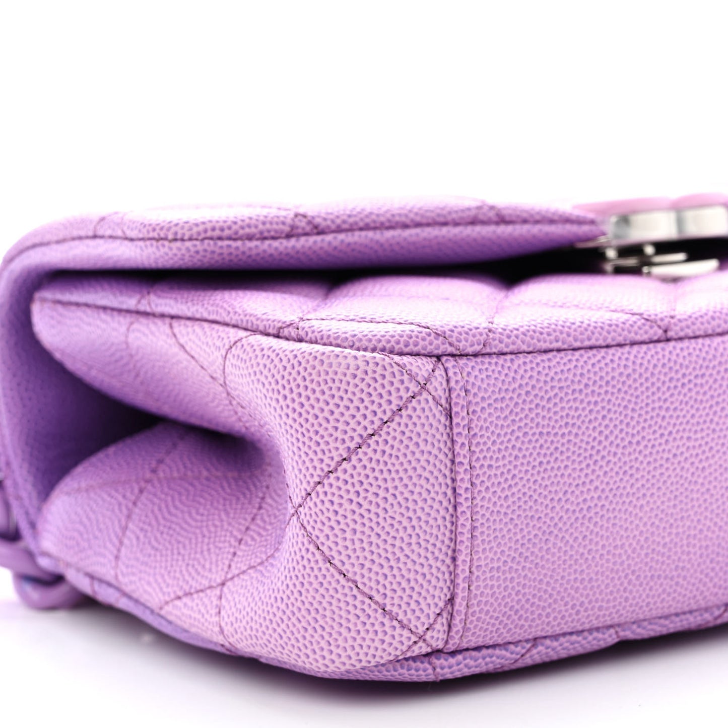 Shaded Caviar Quilted My Everything Small Flap Purple Light Purple