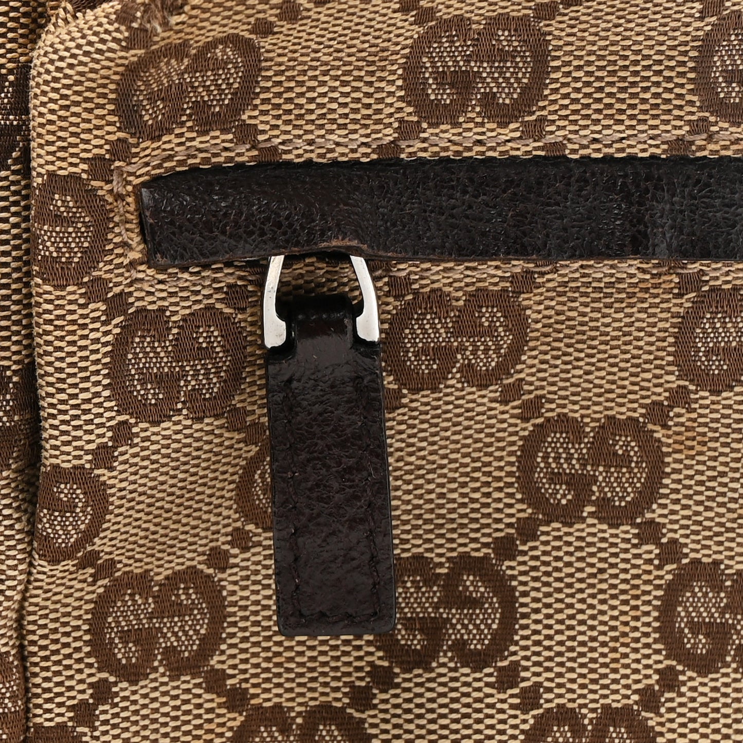 GG Monogram Web Double Pocket Belt Bag Dark Brown