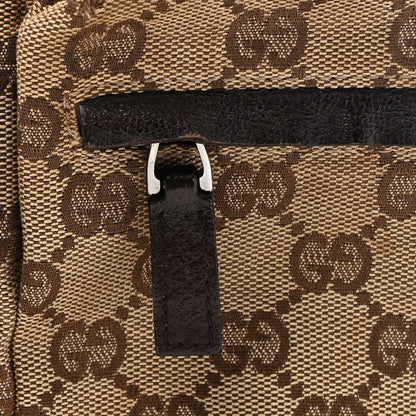 Gucci GG Monogram Web Double Pocket Belt Bag Dark Brown 7 of 9