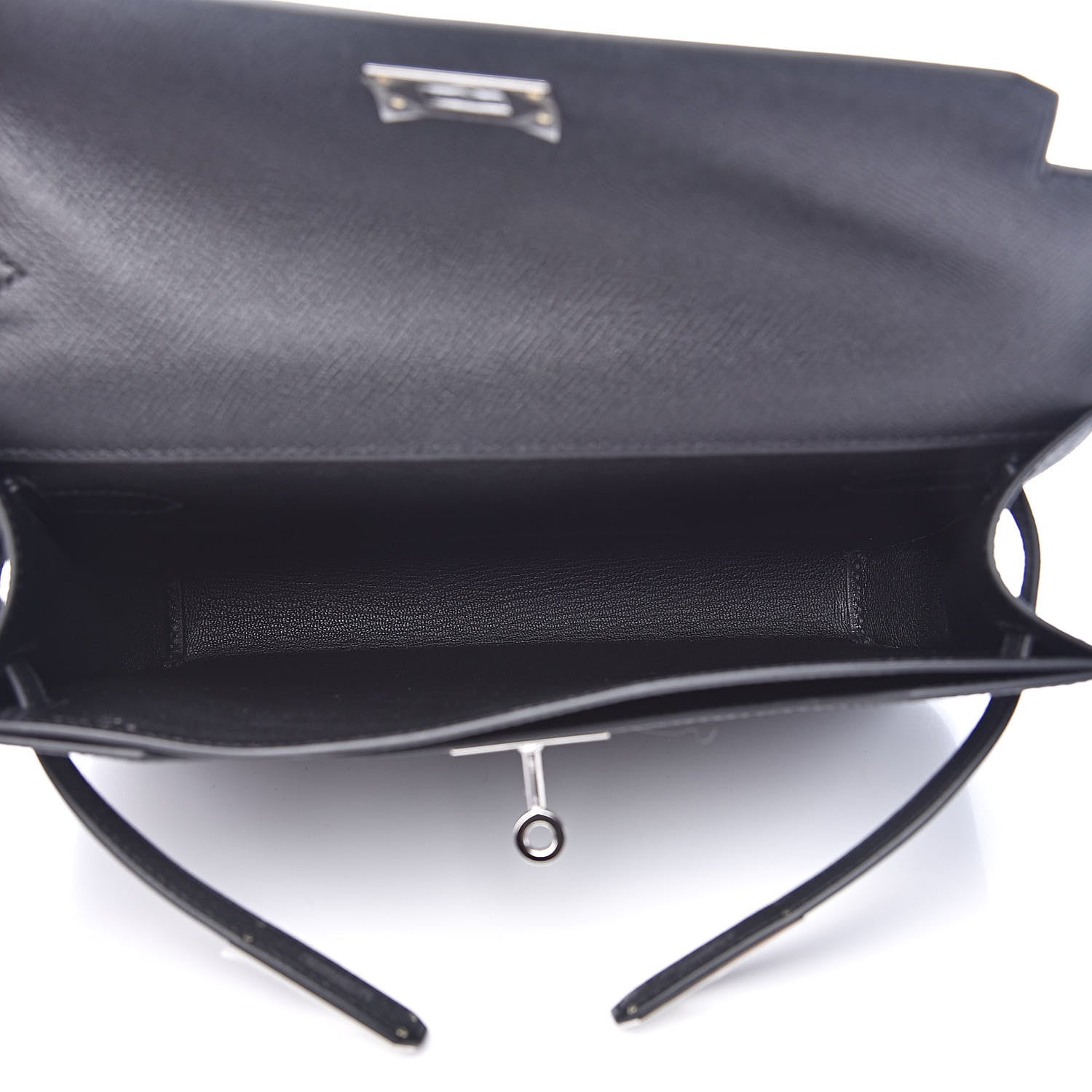 Hermes Epsom Kelly Depeches 25 Pouch Black 5 of 10