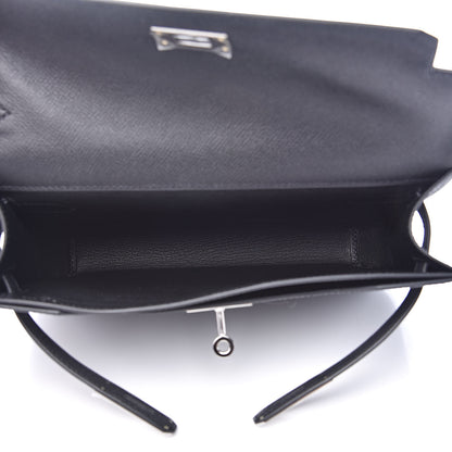 Hermes Epsom Kelly Depeches 25 Pouch Black 5 of 10
